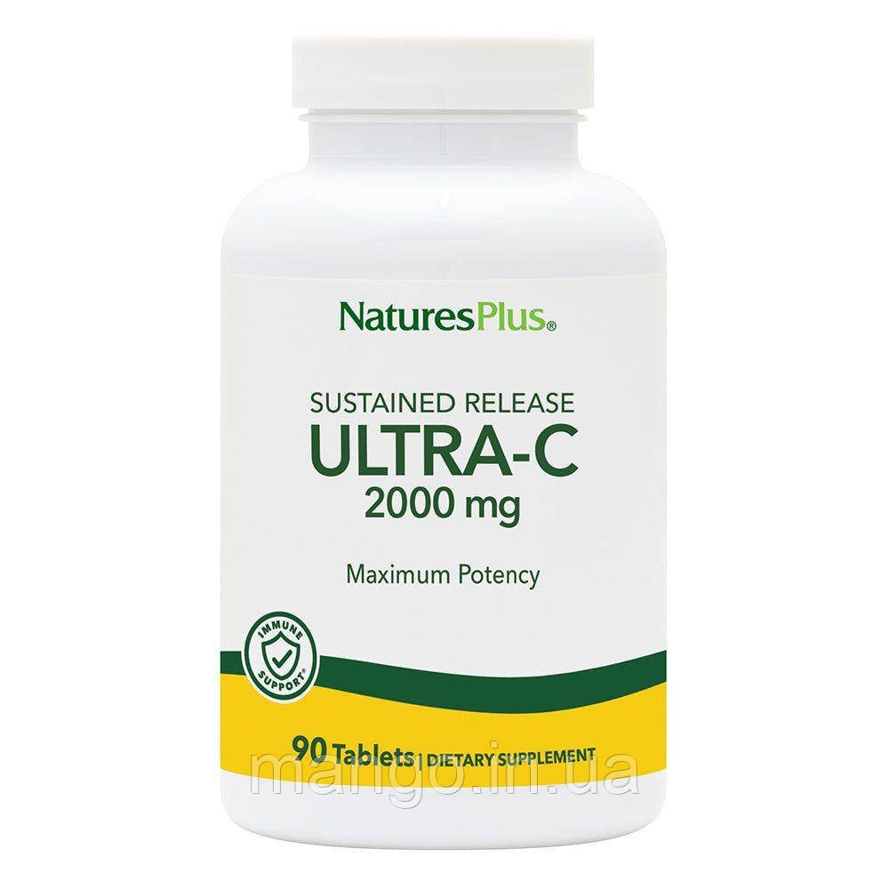 Вітамін С, Ultra-C, Nature's Plus, 2000мг, 90 таблеток, фото 1