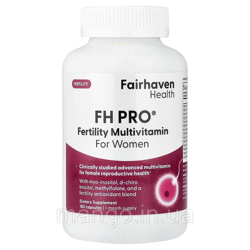Репродуктивне здоров'я жінок, FH Pro for Women, Fairhaven Health, 180 капсул, фото 1