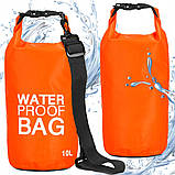 Водонепроникний мішок для каяка пакет водонепроникний 10л водонепроникна сумка рюкзак, фото 2