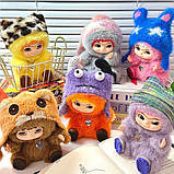 М'яка плюшева іграшка сюрприз Вакуку 16 см рандомка брелок Wakuku Pop Mart колекційна Вайкуку з шапочкою, фото 6