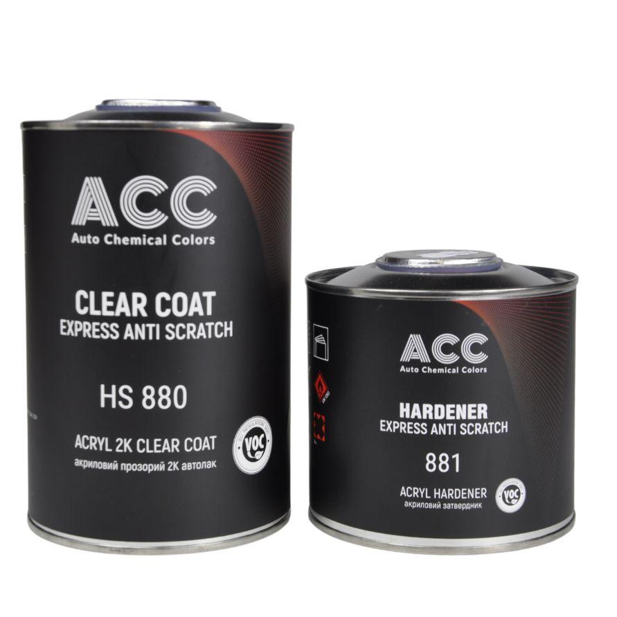 Акриловий лак ACC 880 Express Anti Scratch HS 1 л (із затвердником 0.5 л), фото 1
