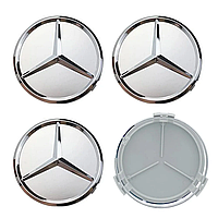 Заглушки ковпачки литих дисків Mercedes срібні