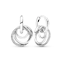 Срібні сережки Pandora «Сім'я завжди» 291156C01