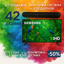 Телевізор Samsung Smart TV 4K 2025 рік Ultra HD, LED, IPTV, T2 42 дюйми WIFI Збірка Корея Самсунг Андроїд 15
