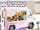 3д Румбокс Машина з квітами, інтер'єрний конструктор квітковий фургон «Meet Flower Car» 26×20×16 см, фото 2