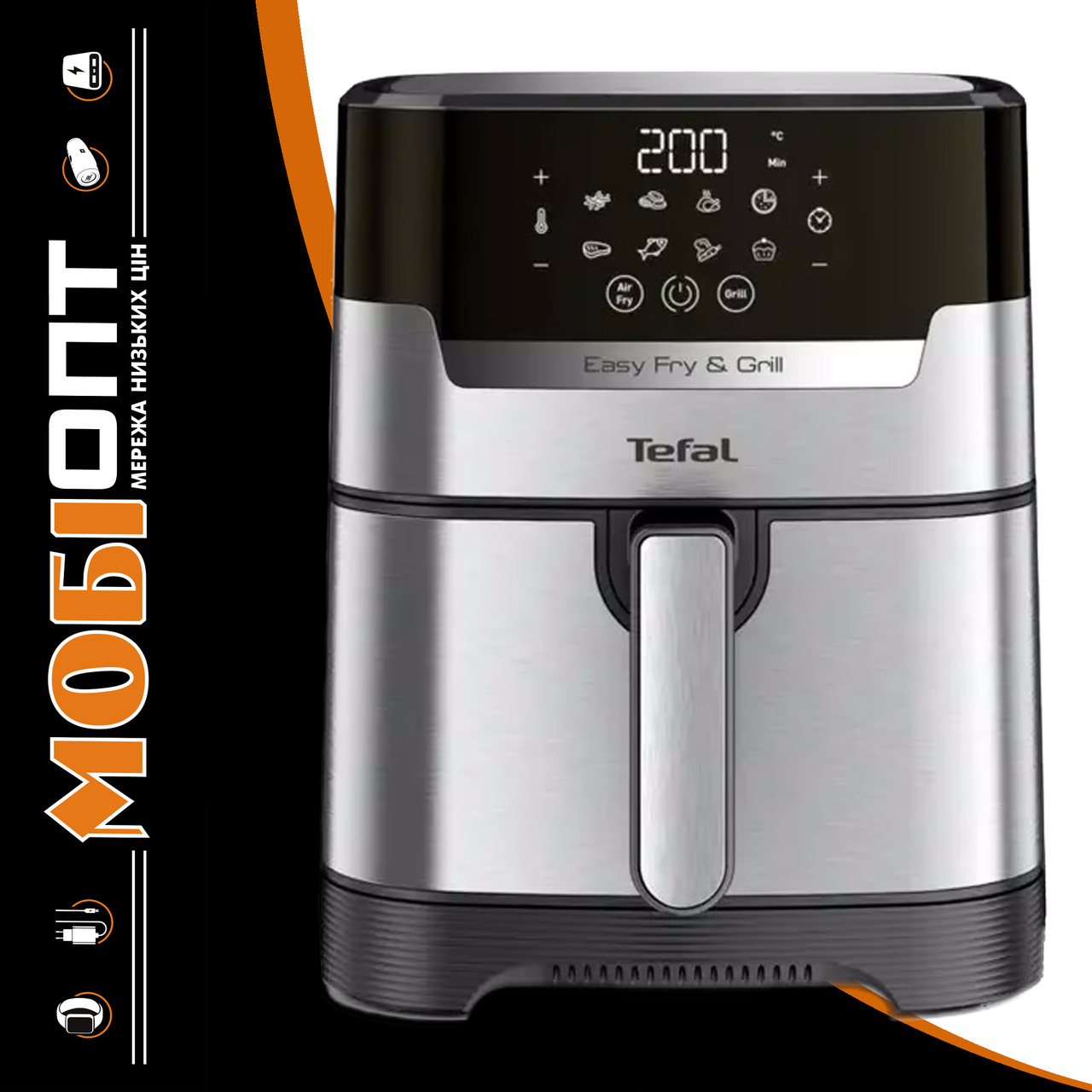 Мультипіч Tefal Easy Fry&Grill Precision EY505D15 нержавіюча Сталь з чорним UA