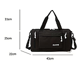 Спортивна сумка середнього розміру з тканини Оксфорд., фото 3
