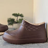 Калоші жіночі утепленні з піни напівчоботи ева шоколадні галоші для жінок EVA зимові калоші 37-41