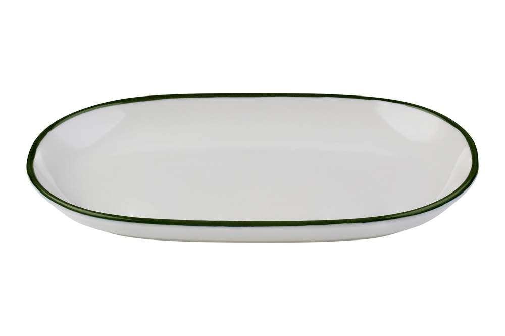 Тарілка овальна ID Fine Modest Green magnus 33X21 см 16001-143033, фото 1