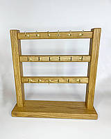 Підставка дерев'яна Finding Дубовий прямокутний стенд для підвіщування біжутерії інструментів Коричневий 28.5 см х 29 см х 9 см