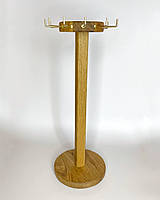 Підставка дерев'яна Finding Дубовий круглий стенд для підвіщування біжутерії інструментів Коричневий 40 см х 15 см