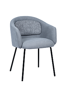 Стілець M-242 шеніл туманний сірий + чорний TM Vetro Mebel