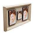 Декоративне настінне панно для колажу з 3 фоторамками на магнітах 44*24,5*4см, фото 2