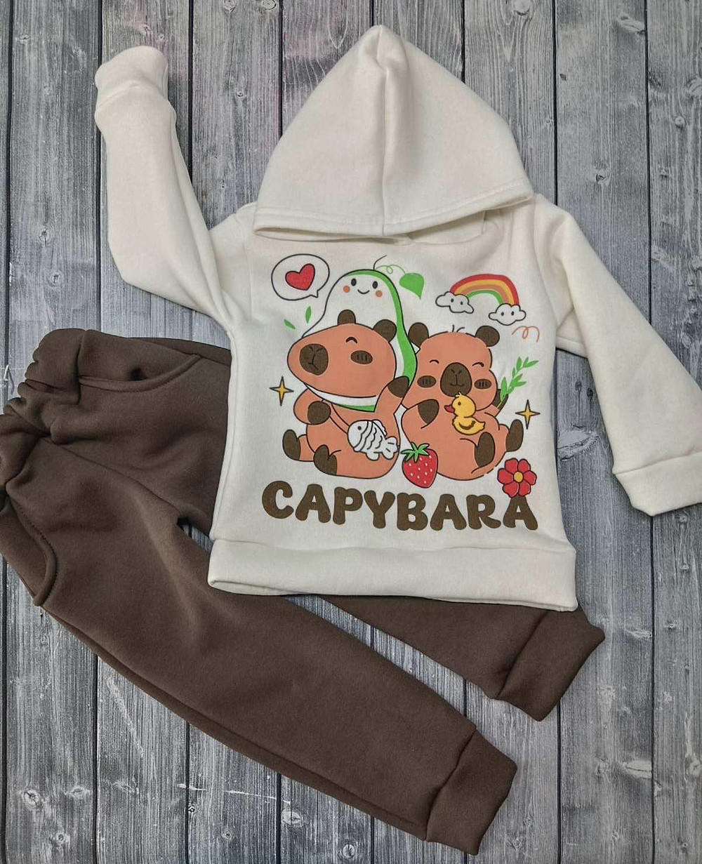 Дитячий теплий спортивний костюм «Капібара», фото 1