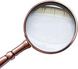 Портативна металева лупа ретро 20× — компактна збільшувальна лінза, фото 4