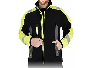 Флісова чоловіча кофта, Робоча кофта флісова,куртка з високоякісного флісу, спецодяг,робочий спецодяг для дорожника  LH-POLVIS