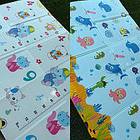Дитячий розвиваючий термокилимок бебіпол 150*200 см, двосторонній, преміум якість, чохол-сумка