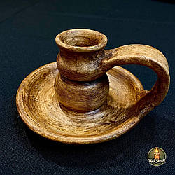 Глиняний підсвічник з авторським дизайном — ручна робота