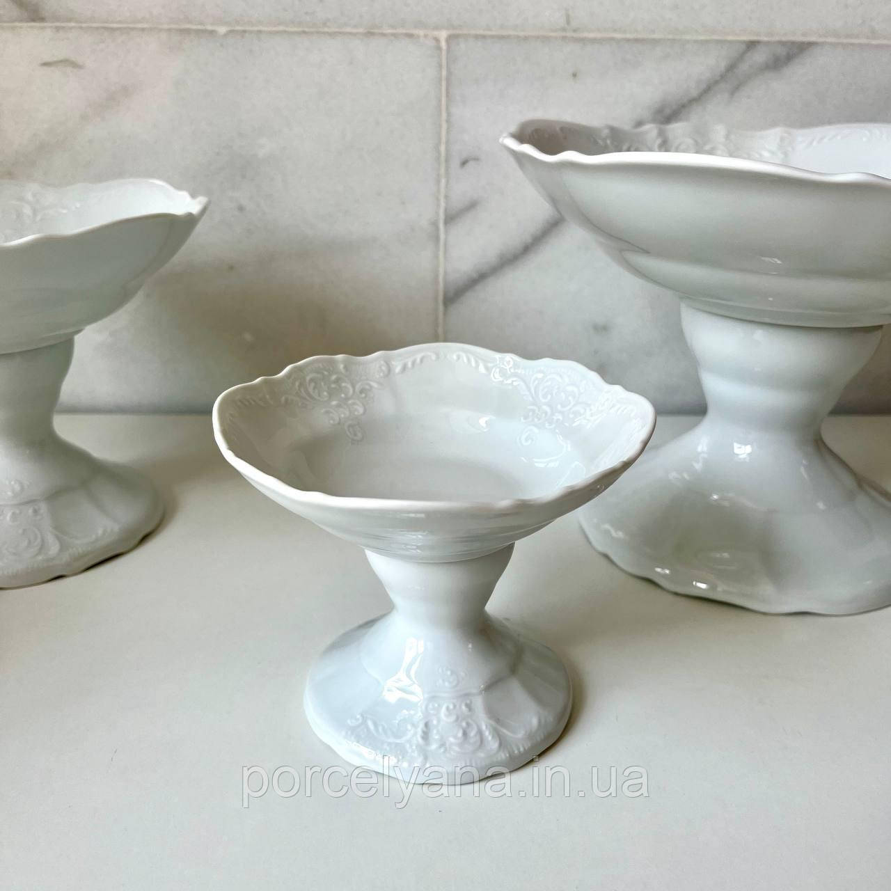 Салатник на ніжці 13 см Bernadotte Thun білий 001100, фото 1