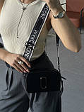 Сумка жіноча Marc Jacobs Snapshot на широкому ременці чорний, фото 3