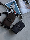 Сумка жіноча Marc Jacobs Snapshot на широкому ременці чорний, фото 5