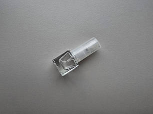 7 - 6.5 мл Куб скляний прозорий з пластиковим прозорим спреєм мініфлакон, пляшка, атомайзер, тестер, фото 2