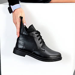 Дизайнерські асиметричні чорні черевики натуральна шкіра низький хід