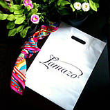 Пакети поліетиленові великі 50х60 до 8 кг 50 mkm білі Пакет банан від виробника з друком логотипу, фото 5