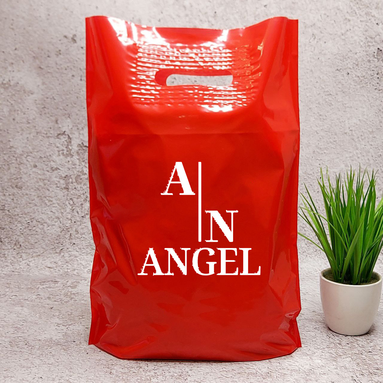 Пакети поліетиленові типу банан 40х50 до 6 кг 50 mkm сині червоні жовті срібні Брендовані пакети, фото 1