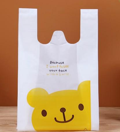 Пакети типу майка з логотипом Пакети поліетиленові щільні білі 40х60 см, фото 1