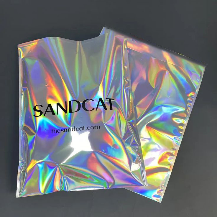 Кур'єрський пакет 43х48 см з логотипом вашої компанії Голографічна упаковка оптом, фото 1