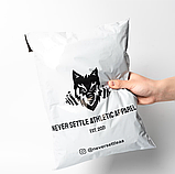 Білі кур'єрські пакети з логотипом для бренду Бандерольні пакети (конверти) А5 19х24 см, фото 4