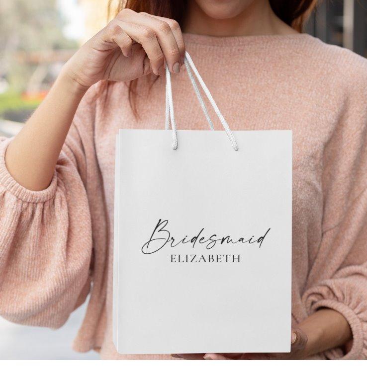 Подарунковий білий пакет брендований 15х20х8 см Матове ламінування Шнурок/стрічка на вибір, фото 1