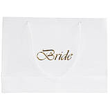 Пакет місткий з білим шнурком і лого розміром 40×30×12 см Крейдований ламінований матовий папір, фото 2