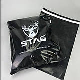 Поліетиленовий чорний кур'єрський пакет без кишені A3 30х40 см з логотипом, фото 2