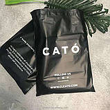 Кур'єрський пакет з клейкою стрічкою без кішені Пакет чорний А4 24х32 см з логотипом компанії, фото 7