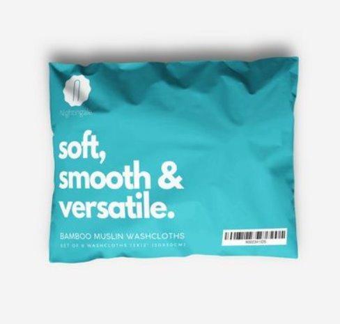 Тришаровий бірюзовий кур'єрський пакет А4 24х32 см з логотипом вашого бренду Без кишені, фото 1