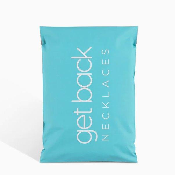 Бірюзовий поліетиленовий пакет А3 30х40 см без кишені тришаровий Великий пакет з логотипом, фото 1