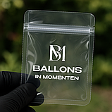Зіп пакет з логотипом 10х15 см оптом Глянцевий прозорий Zip-lock під замовлення, фото 8