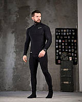 Чоловіча активна термобілизна чорна | Термо білизна з антибактеріальною пропиткою чорна