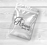 Поліетиленові прозорі Зіп-пакети 40х55 см Надійні глянцеві пакети з логотипом, фото 4