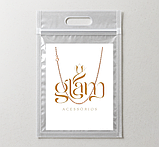 Зіп-пакет глянцевий 20х30 см з ручкою Щільність 100 мкм Універсальний пакет Zip-Lock з логотипом, фото 2