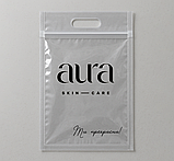 Зіп-пакет глянцевий 20х30 см з ручкою Щільність 100 мкм Універсальний пакет Zip-Lock з логотипом, фото 3