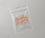 Зіп-пакет глянцевий 20х30 см з ручкою Щільність 100 мкм Універсальний пакет Zip-Lock з логотипом, фото 4