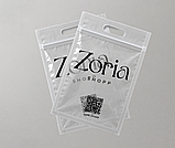 Зіп-пакет глянцевий 20х30 см з ручкою Щільність 100 мкм Універсальний пакет Zip-Lock з логотипом, фото 7