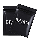 Упаковка ЗІП-ЛОК чорна 20х25 см Якісні поліетиленові пакети зіплок щільністю 100 мкм з вашим логотипом, фото 2