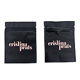 Упаковка ЗІП-ЛОК чорна 20х25 см Якісні поліетиленові пакети зіплок щільністю 100 мкм з вашим логотипом, фото 3