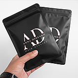 Чорні Зіп-Лок пакети щільністю 100 мкм оптом Брендоване пакування 25х30 см з логотипом, фото 6