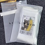 Матовий SLIDER пакет 10x16 см з білим замком Компактні поліетиленові пакети зі слайдером і логотипом, фото 2