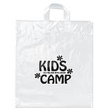 Білий поліетиленовий пакет 40х43 см з петлевою ручкою та логотипом Пакет петля щільністю 90 мкм до 10 кг, фото 5